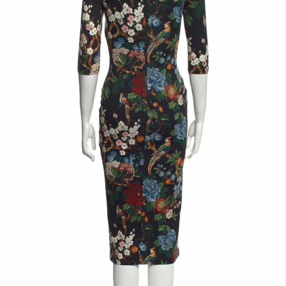 Alice + Olivia Floral Print Midi Length Dress Size: XS - Picture 4 of 6